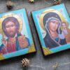 Венчальная Пара 🕊 Икона Спасителя нашего Иисуса Христа Икона Пресвятой Владычицы Богородицы