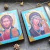 Венчальная Пара 🕊 Икона Спасителя нашего Иисуса Христа Икона Пресвятой Владычицы Богородицы